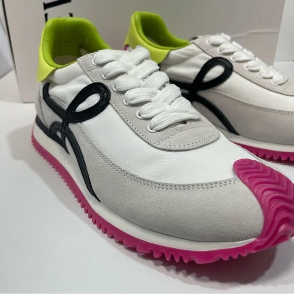 Loewe White and Pink Women’s Sneakers - Picture 2 of 4